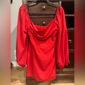 Princess Polly Vibrant Red Long Sleeve Dress